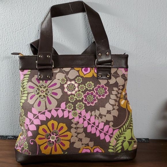 Spartina 449 Daufuskie‎ Island Maggie Large Linen Zippered Tote Bag Purse - Picture 3 of 11